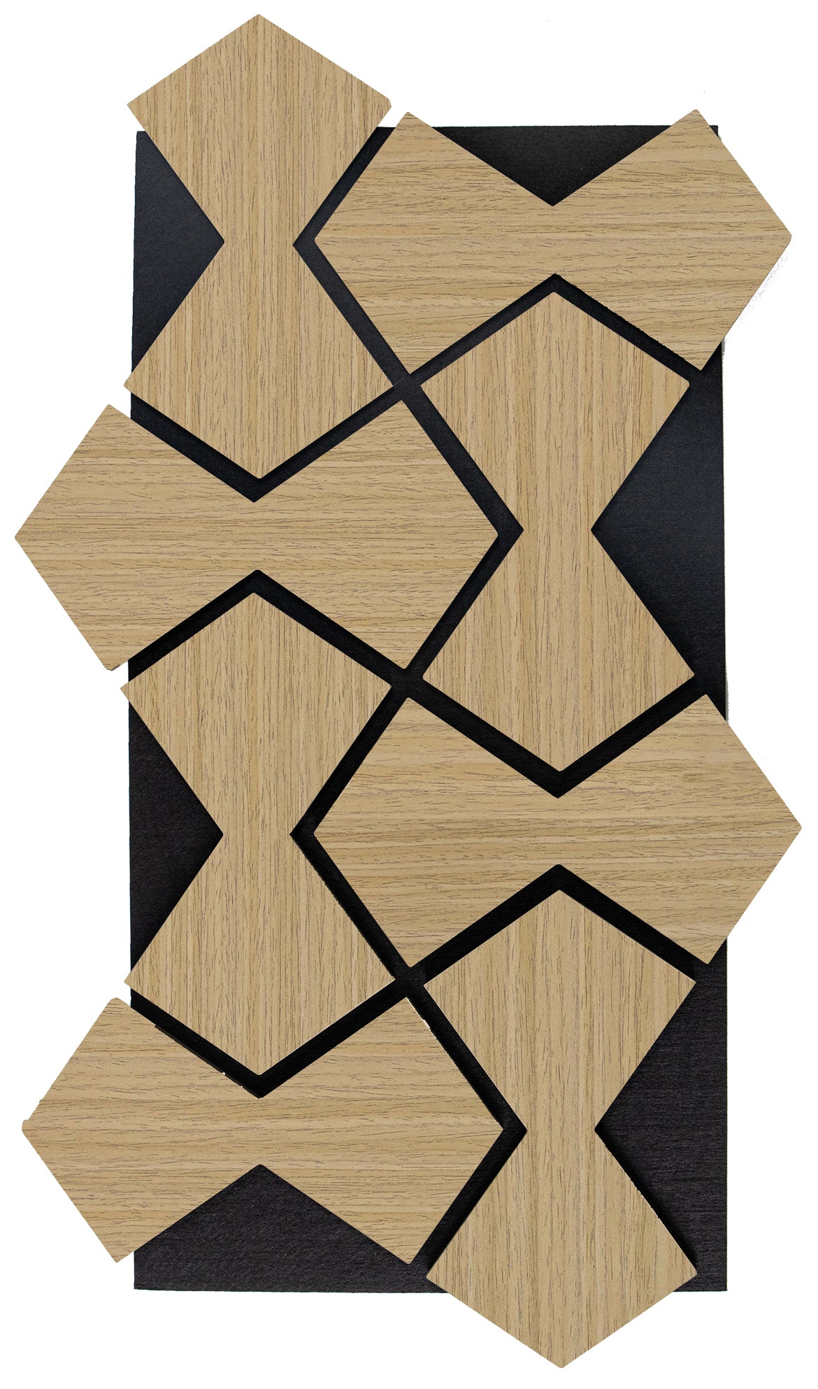 18mm Bowtie Acoustic Wall Panel 33.5" Long x 18.9" Wide - Natural