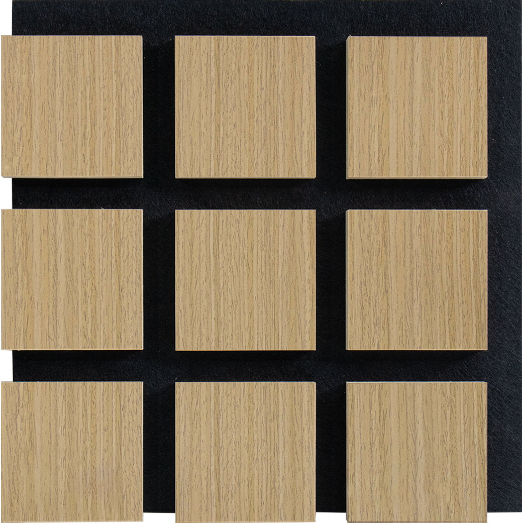 18mm Square Acoustic Wall Panel 24" Long x 24" Wide - Natural