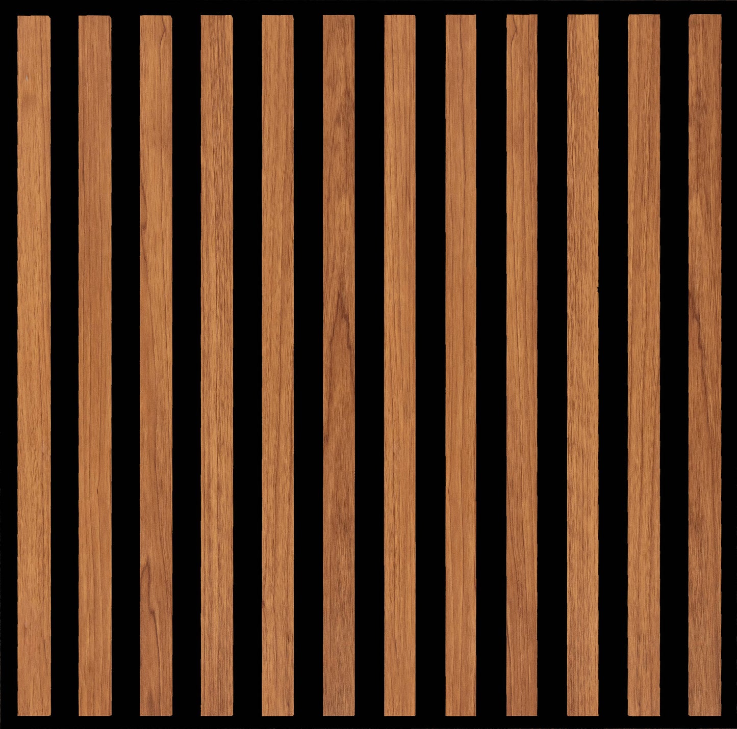 18mm Slat Acoustic Wall Panel 24" Long x 24" Wide - Brown