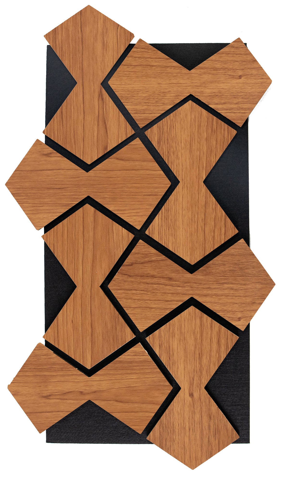 18mm Bowtie Acoustic Wall Panel 33.5" Long x 18.9" Wide - Brown