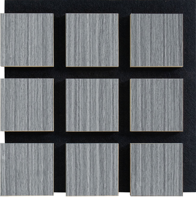 18mm Square Acoustic Wall Panel 24" Long x 24" Wide - Gray